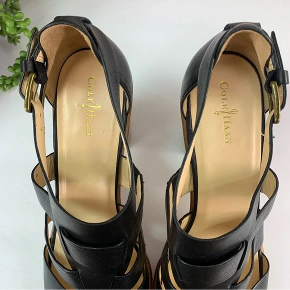 Cole Haan Cameron Block Heel Strappy Leather Sandals - Picture 10 of 12